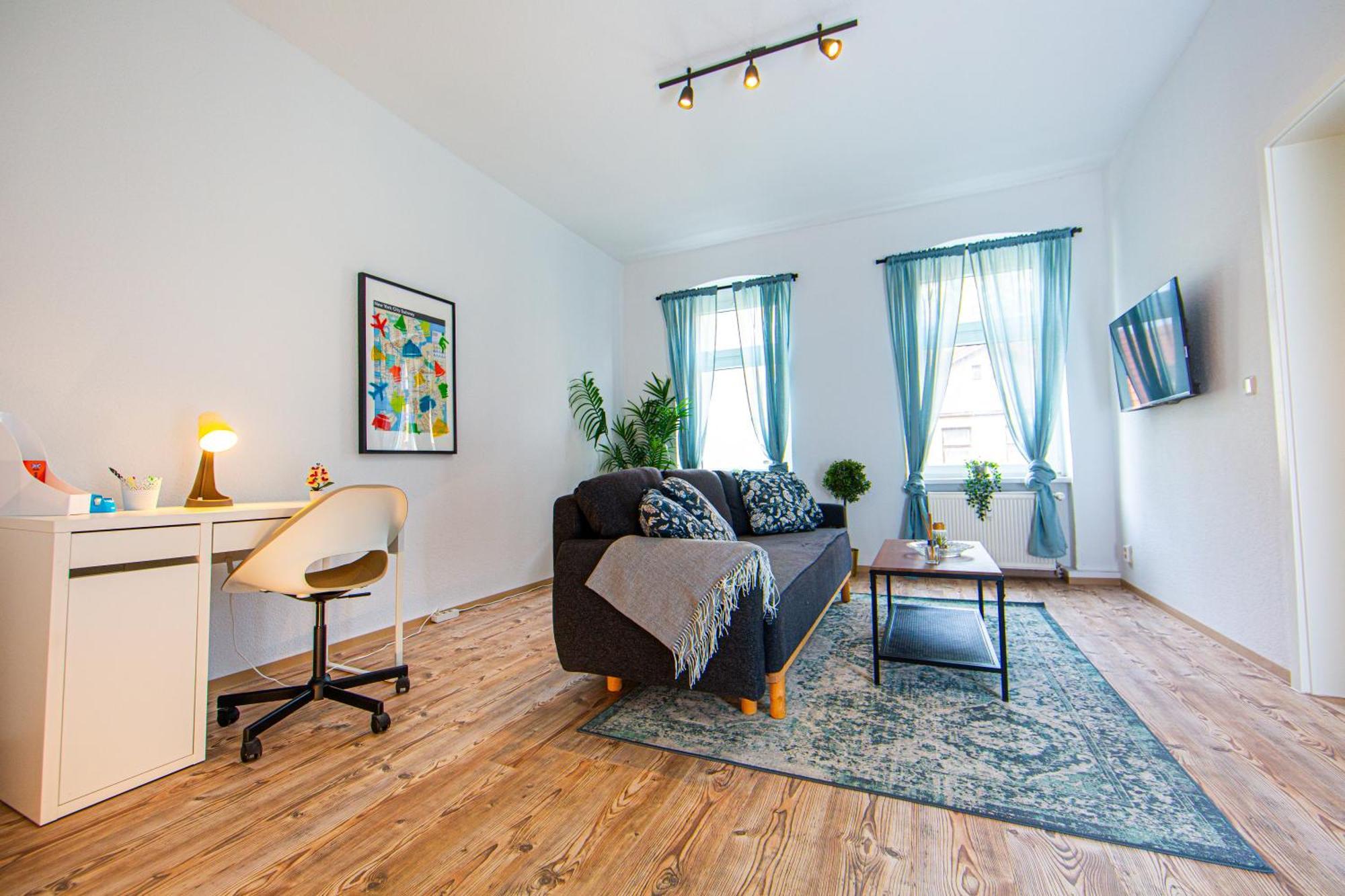 Grossraum-Apartments Mit 2Sz, Wz, Kueche, Smart-Tv, Parken, Etc Erfurt Szoba fotó