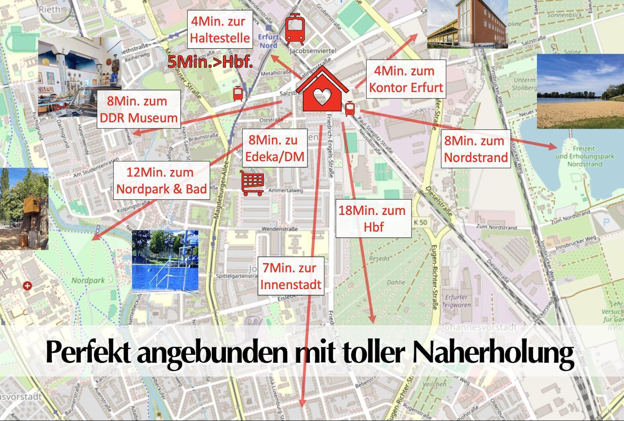 Grossraum-Apartments Mit 2Sz, Wz, Kueche, Smart-Tv, Parken, Etc Erfurt Kültér fotó