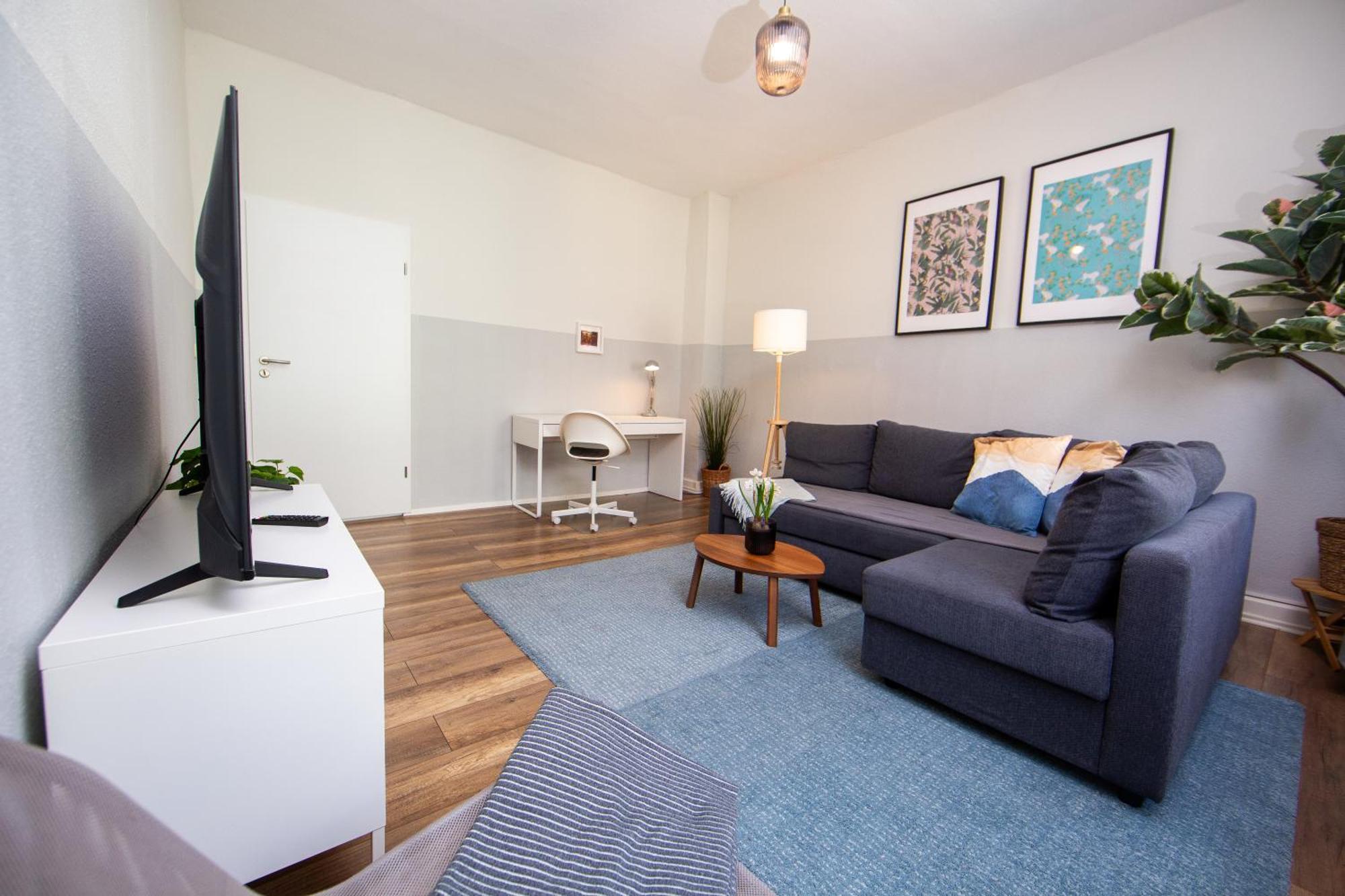 Grossraum-Apartments Mit 2Sz, Wz, Kueche, Smart-Tv, Parken, Etc Erfurt Szoba fotó
